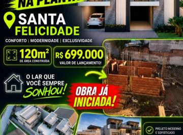 Casa de 2 quartos, Curitiba · Sobrado triplex em Santa felicidade 120m2