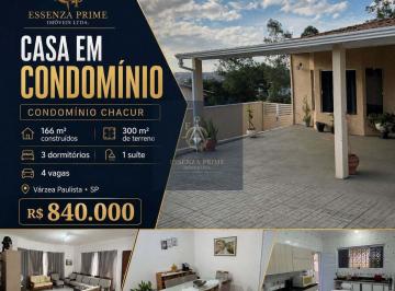 Casa · 166m² · 3 Quartos · 4 Vagas · Condominio Chacur - Casa térrea à venda na Chácara Chacur, em Várzea Paulista/SP.