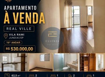 Apartamento · 62m² · 2 Quartos · 1 Vaga · Condomínio Real Ville - Apartamento à venda no Real Ville - Vila Rami, Jundiaí/SP