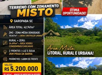 Rural · 42747m² · OPORTUNIDADE RARA DE INVESTIMENTO EM GAROPABA/SC