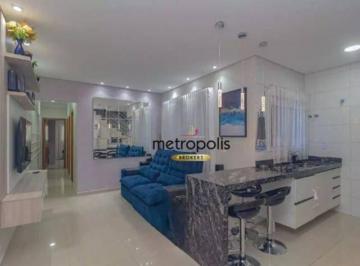 sala · Cobertura com 3 dormitórios à venda, 98 m² por R$ 850.000,00 - Campestre - Santo André/SP