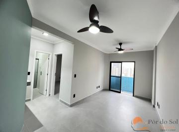 Apartamento · 48m² · 1 Quarto · 1 Vaga · Apartamento 1 Dormitório Reformado com Sacada e Lazer a 290 Metros da Praia na Aviação - Praia Grand