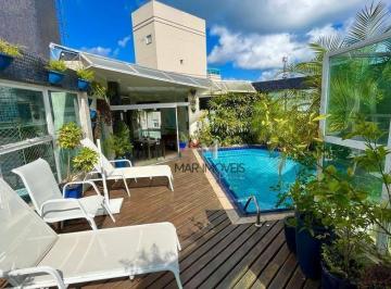 5bf813d6bc1aac32f1d4310cde182f0963a25fd7 · Cobertura com 3 dormitórios à venda, 180 m² por R$ 1.550.000,00 - Pitangueiras - Guarujá/SP