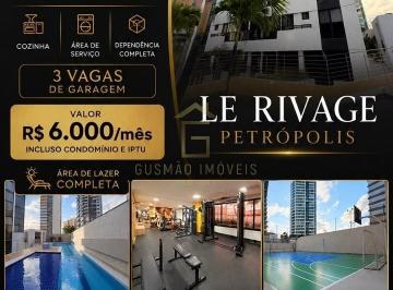 Foto 01 · Apartamento para alugar no Ed. Le Rivage de 120m², com 03 quartos - Petrópolis, Natal/RN
