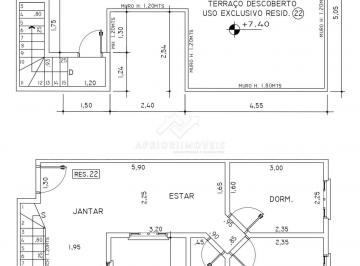 Apartamento · 97m² · 2 Quartos · 2 Vagas · Cobertura com 02 dormitórios à venda,97,94m² na Vila Eldízia - Santo André/SP