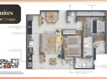 Apartamento · 80m² · 2 Quartos · 2 Vagas · Apartamento em Barranco, Taubaté/SP de 80m² 2 quartos à venda por R$ 537.000,00