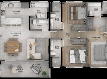Apartamento · 128m² · 3 Quartos · 2 Vagas · Apartamento em Cacupé, Florianópolis/SC de 128m² 3 quartos à venda por R$ 2.332.000,00