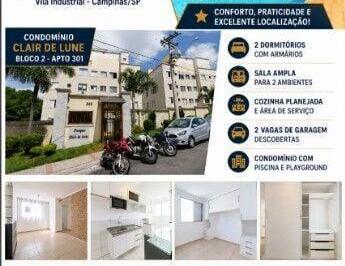Apartamento · 58m² · 2 Quartos · 2 Vagas · Apartamento 2 quartos | 2 vagas | Lazer completo - Vila Industrial Campinas