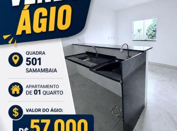 Apartamento de 1 quarto, Samambaia · Samambaia, apartamento, ágio, 2 quartos, QN 501