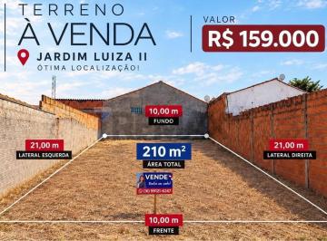 Terreno · 210m² · Terreno com 210 m² à venda no Jardim Luiza II em Franca-SP