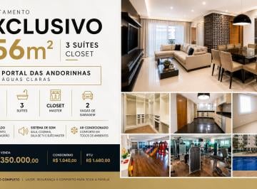 Apartamento de 4 quartos, Águas Claras · Apartamento Exclusivo 156m² | 3 Suítes | Closet | Portal das Andorinhas | Águas Claras