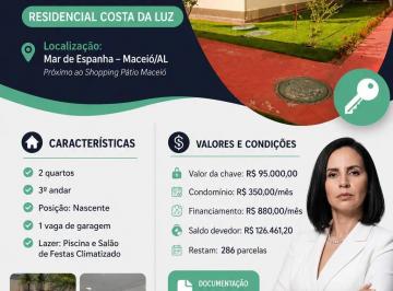 Apartamento à venda no COSTA DA LUZ PARQUE, TABULEIRO DO MARTINS, Maceió, AL · Apartamento à venda no COSTA DA LUZ PARQUE, TABULEIRO DO MARTINS, Maceió, AL