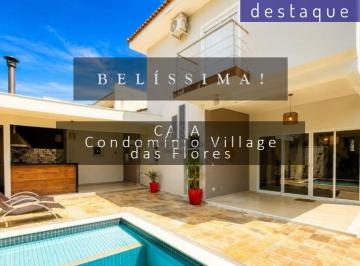 Casa · 470m² · 5 Quartos · 8 Vagas · CASA PARA LOCAÇÃO NO CONDOMÍNIO VILLAGE DAS FLORES JD. NOVO MUNDO JUNDIAÍ