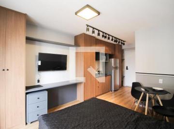 Localizada na vibrante cidade de São Paulo, esta kitnet oferece uma experiência  · Apartamento à Venda - Vila Olímpia, 1 Quarto, 25 m2