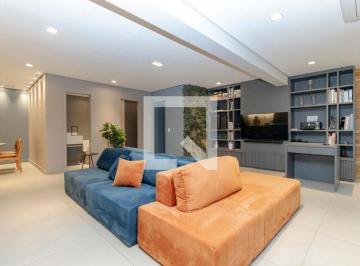 Este apartamento mobiliado com 110 m² oferece um espaço confortável e funcional · Apartamento à Venda - Brooklin, 2 Quartos, 110 m2