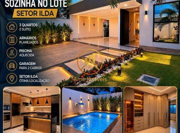 Casa · 202m² · 3 Quartos · 4 Vagas · Casa à venda no bairro Ilda - Aparecida de Goiânia/GO
