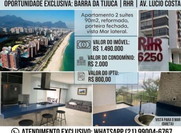 Apartamento de 2 quartos, Rio de Janeiro · Av. Lucio Costa - Barra da Tijuca |2 suites, 90m² vista mar|Apartamento porteira fechada, reformado