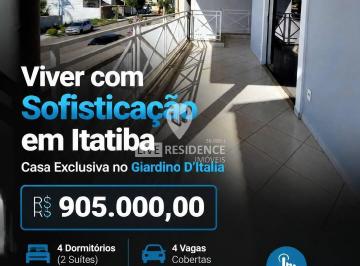Casa · 250m² · 3 Quartos · 4 Vagas · Casa para venda em Giardino D' Itália de 250.00m² com 3 Quartos, 1 Suite e 4 Garagens