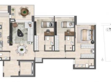 Planta 01 - 3 dorm 117 38m² · Venda, Barra da Tijuca, Rio de Janeiro, Rio De Janeiro, Brasil