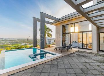 Casa · 415m² · 4 Quartos · 4 Vagas · Casa alto padrão 4 suítes, piscina aquecida com vista para por do sol no Condominio Campo de Toscana