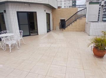 Apartamento · 229m² · 4 Quartos · 3 Vagas · Cobertura de 4 dormitórios com piscina privativa e vista parcial ao mar à venda no Canto do Forte