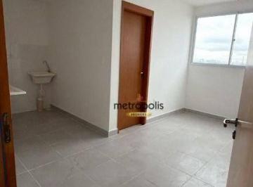Cozinha e sala · Apartamento com 2 dormitórios para alugar, 36 m² por R$ 2.694,96/mês - Vila Palmares - Santo André/S