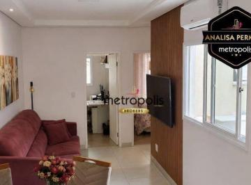 Sala · Apartamento com 2 dormitórios à venda, 56 m² por R$ 365.000,00 - Jardim Santo Antônio - Santo André/