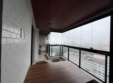 Apartamento · 54m² · 1 Quarto · 1 Vaga · Apartamento Mobiliado 1 Dorm, 54m² com 2 Salas e Varanda — Boqueirão, Santos