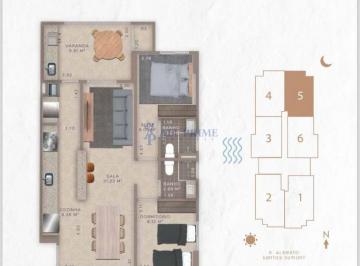 Apartamento · 76m² · 2 Quartos · 1 Vaga · Apartamento para venda em Vila Guilhermina de 76.00m² com 2 Quartos, 1 Suite e 1 Garagem