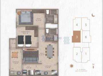 Apartamento · 69m² · 2 Quartos · 1 Vaga · Apartamento para venda em Vila Guilhermina de 69.00m² com 2 Quartos, 1 Suite e 1 Garagem