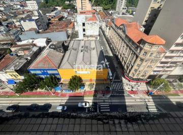 Comercial · 100m² · SALA COMERCIAL AMPLA NO CENTRO DE SANTOS – VISTA LIVRE E ANDAR ALTO!