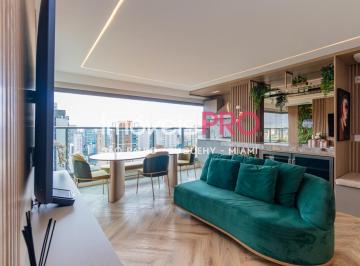 Apartamento · 74m² · 2 Quartos · 1 Vaga · Locação em Moema Pássaros 2 suítes Mobiliado