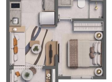 Planta 01 - 1 dorm 24m² - studio · Studio em Pinheiros São Paulo SP