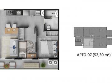 Apartamento · 52m² · 2 Quartos · 1 Vaga · Inovar Residence Belém – Studios e 2 Quartos a 700m da Praça Batista Campos