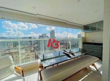 98d62b484ecd42024094dfacd1269fda5fdb2928 · Apartamento com 3 dormitórios para alugar, 100 m² por R$ 22.000,00/mês - Gonzaga - Santos/SP