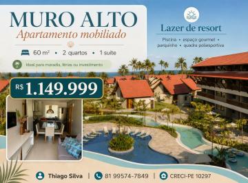 Apartamento de 2 quartos, Ipojuca · Flat Em Muro Alto