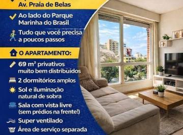 Apartamento · 69m² · 2 Quartos · Venha Morar no Coração do Bairro Menino Deus.