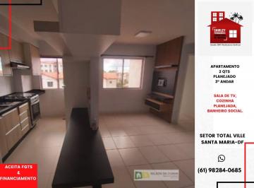Apartamento de 2 quartos, Santa Maria · APARTAMENTO 2 QTS PLANEJADO QD 103 TOTALVILLE SANTA MARIA-DF