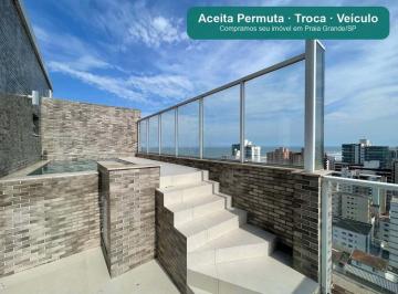 Apartamento · 124m² · 3 Quartos · 2 Vagas · Cobertura Vista mar - Guilhermina, Praia Grande