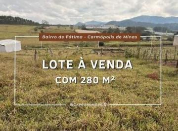 Terreno · 280m² · Lote 03 - Quadra 5, na Rua São Geraldo , Bairro de Fátima - Carmópolis de Minas - MG.