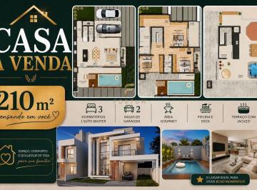 Casa · 210m² · 3 Quartos · 2 Vagas · Casa à venda no bairro Cachoeira do Bom Jesus - Florianópolis/SC
