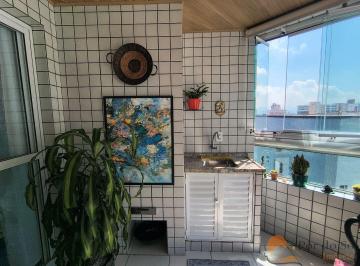 Apartamento · 112m² · 2 Quartos · 1 Vaga · Apartamento 2 dormitórios, sendo 1 suite, vista mar e sacada gourmet, 112m² na Guilhermina - Praia G