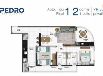 Apartamento · 79m² · 2 Quartos · 1 Vaga · Apartamento em Vila Tupi, Praia Grande/SP de 79m² 2 quartos à venda por R$ 650.000,00