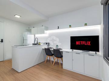Apartamento · 27m² · 1 Quarto · 1 Vaga · JK de 1 dormitório e 1 vaga de garagem, no bairro Farroupilha, em Porto Alegre.