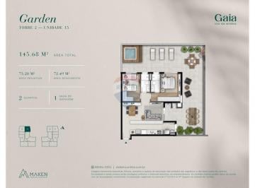 Apartamento · 73m² · 2 Quartos · 1 Vaga · Apartamento para venda em Cabral de 73.00m² com 2 Quartos, 1 Suite e 1 Garagem
