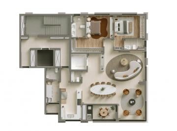 Apartamento de 3 quartos, Curitiba · Piemonte Poty | Apartamento 3 Suítes, no Água Verde | 162,1 m²