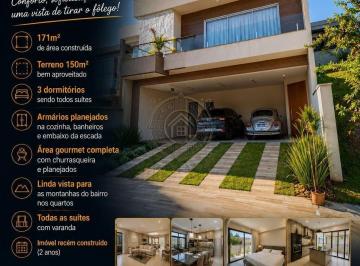 Casa · 171m² · 3 Quartos · 4 Vagas · Reserva da Mata - Casa Contemporânea à Venda – Condomínio Reserva da Mata | Jundiaí/SP