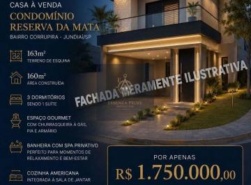 Casa · 160m² · 3 Quartos · 4 Vagas · Reserva da Mata - Casa Moderna à Venda no Condomínio Reserva da Mata | Jundiaí/SP