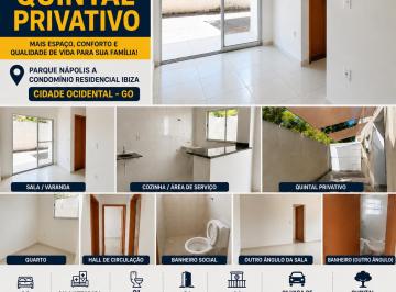 Apartamento de 2 quartos, Cidade Ocidental · APARTAMENTO TÉRREO COM QUINTAL À VENDA