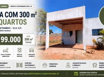Casa de 2 quartos, Vicente Pires · Casa 300m² 26 de Setembro 2 Quartos Condomínio Fechado Aceita Carro Próx Supermercado JS